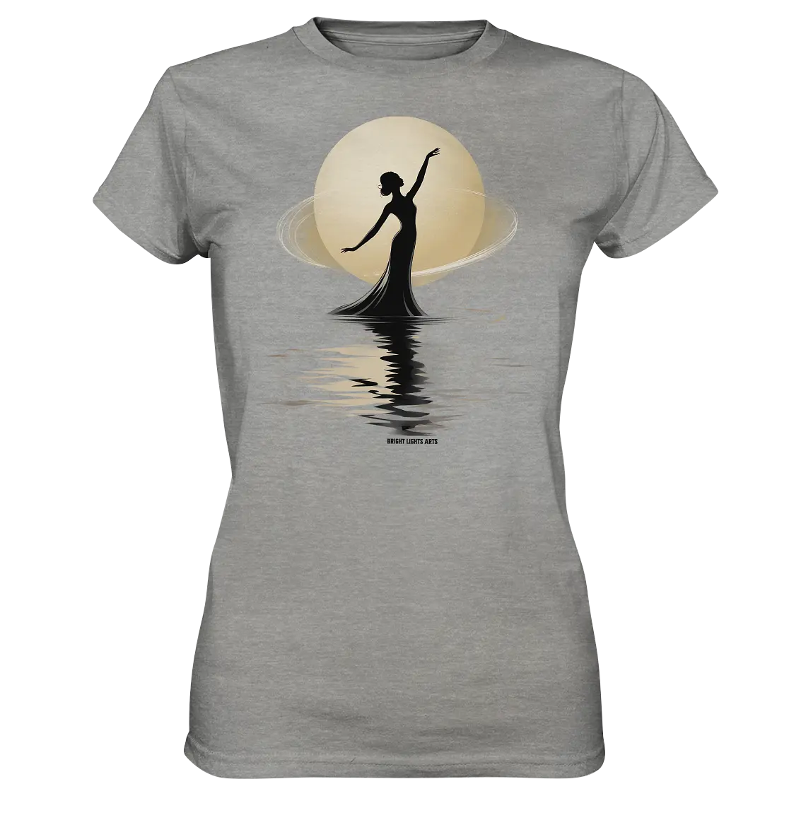 Lunar Elegance The Dancer's Glow - Ladies Premium Shirt Bright Lights Arts