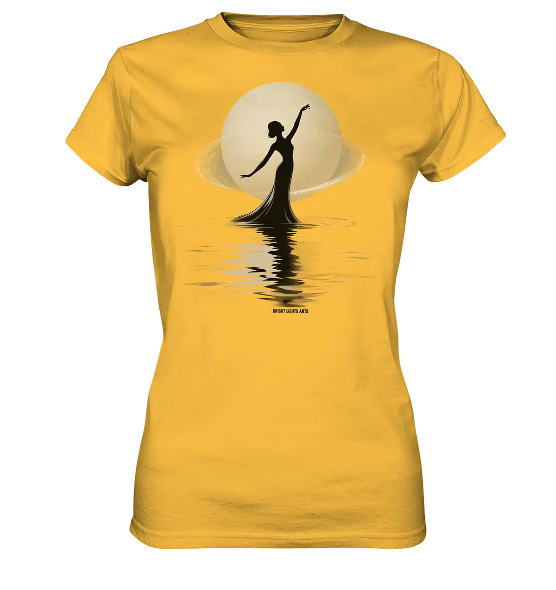 Lunar Elegance The Dancer's Glow - Ladies Premium Shirt Bright Lights Arts