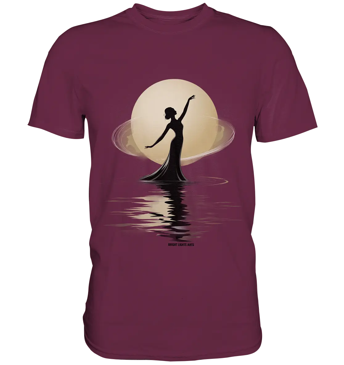 Lunar Elegance The Dancer's Glow - Premium Shirt Bright Lights Arts