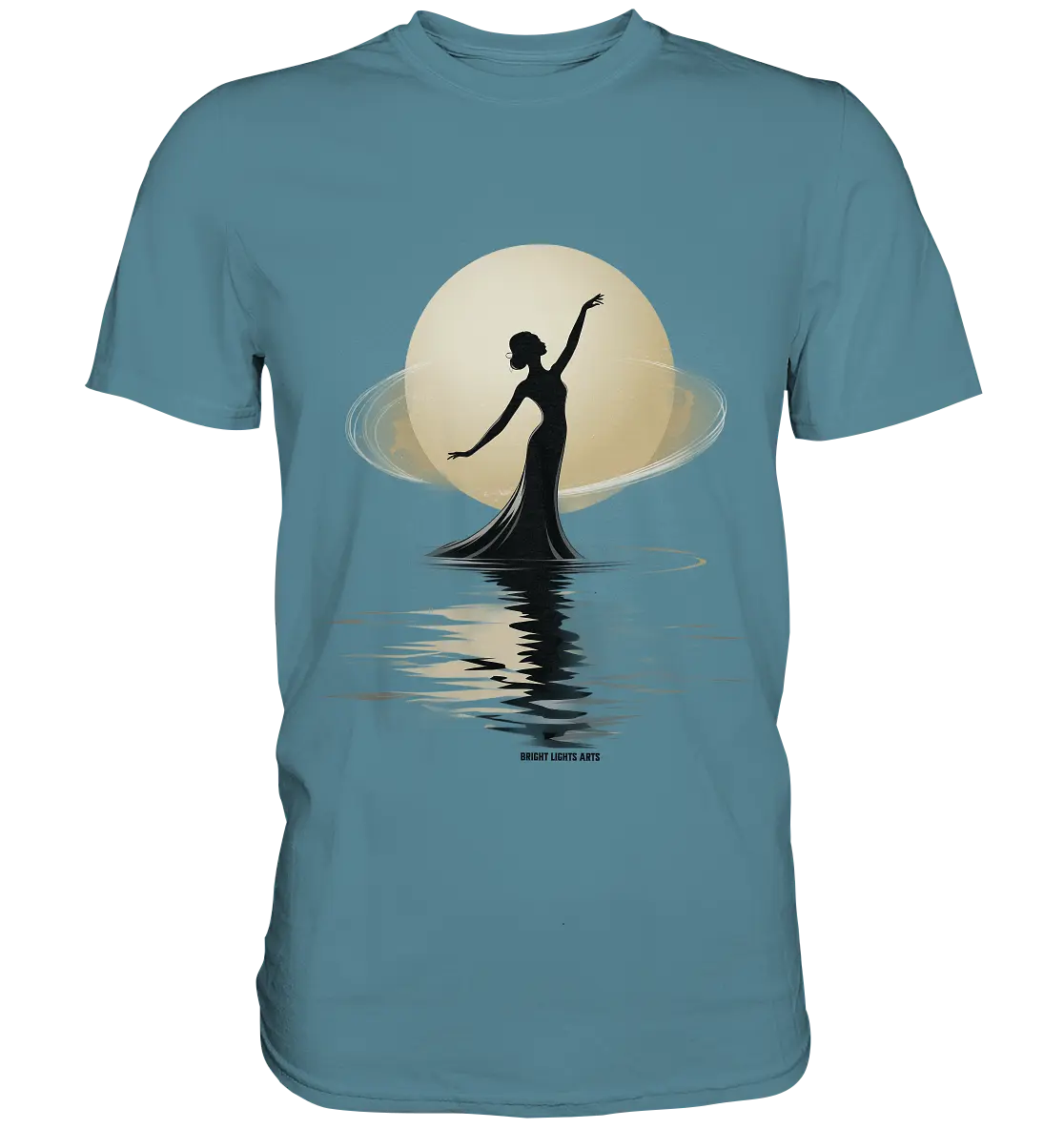 Lunar Elegance The Dancer's Glow - Premium Shirt Bright Lights Arts