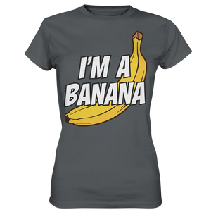 Lustige Banane mit Schriftzug "I´m a banana" - Ladies Premium Shirt Bright Lights Arts