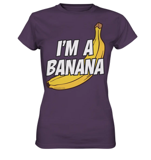 Lustige Banane mit Schriftzug "I´m a banana" - Ladies Premium Shirt Bright Lights Arts