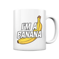 Lustige Banane mit Schriftzug "I´m a banana" - Tasse glossy Bright Lights Arts