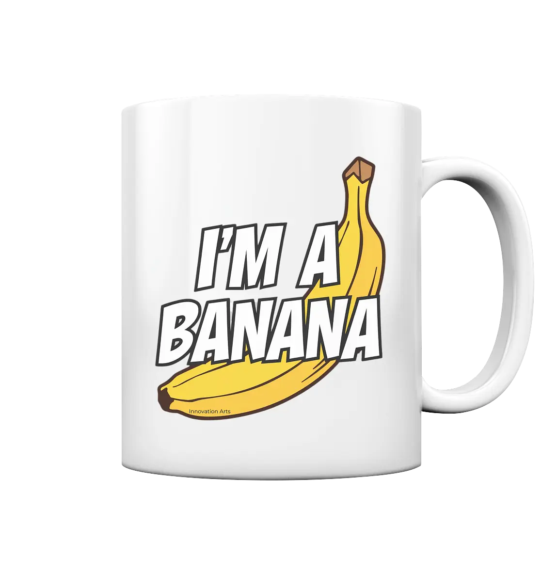 Lustige Banane mit Schriftzug "I´m a banana" - Tasse glossy Bright Lights Arts