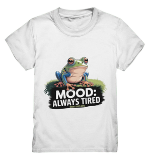 MOOD: ALWAYS TIRED – Charmanter Cartoon - Frosch - Kids Premium Shirt - Bright Lights Arts