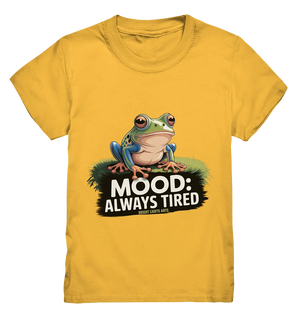 MOOD: ALWAYS TIRED – Charmanter Cartoon - Frosch - Kids Premium Shirt - Bright Lights Arts