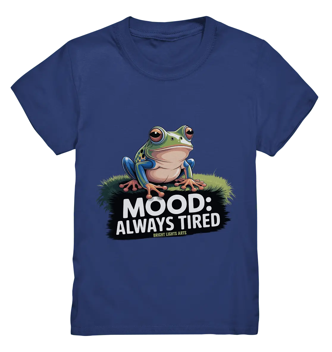 MOOD: ALWAYS TIRED – Charmanter Cartoon - Frosch - Kids Premium Shirt - Bright Lights Arts