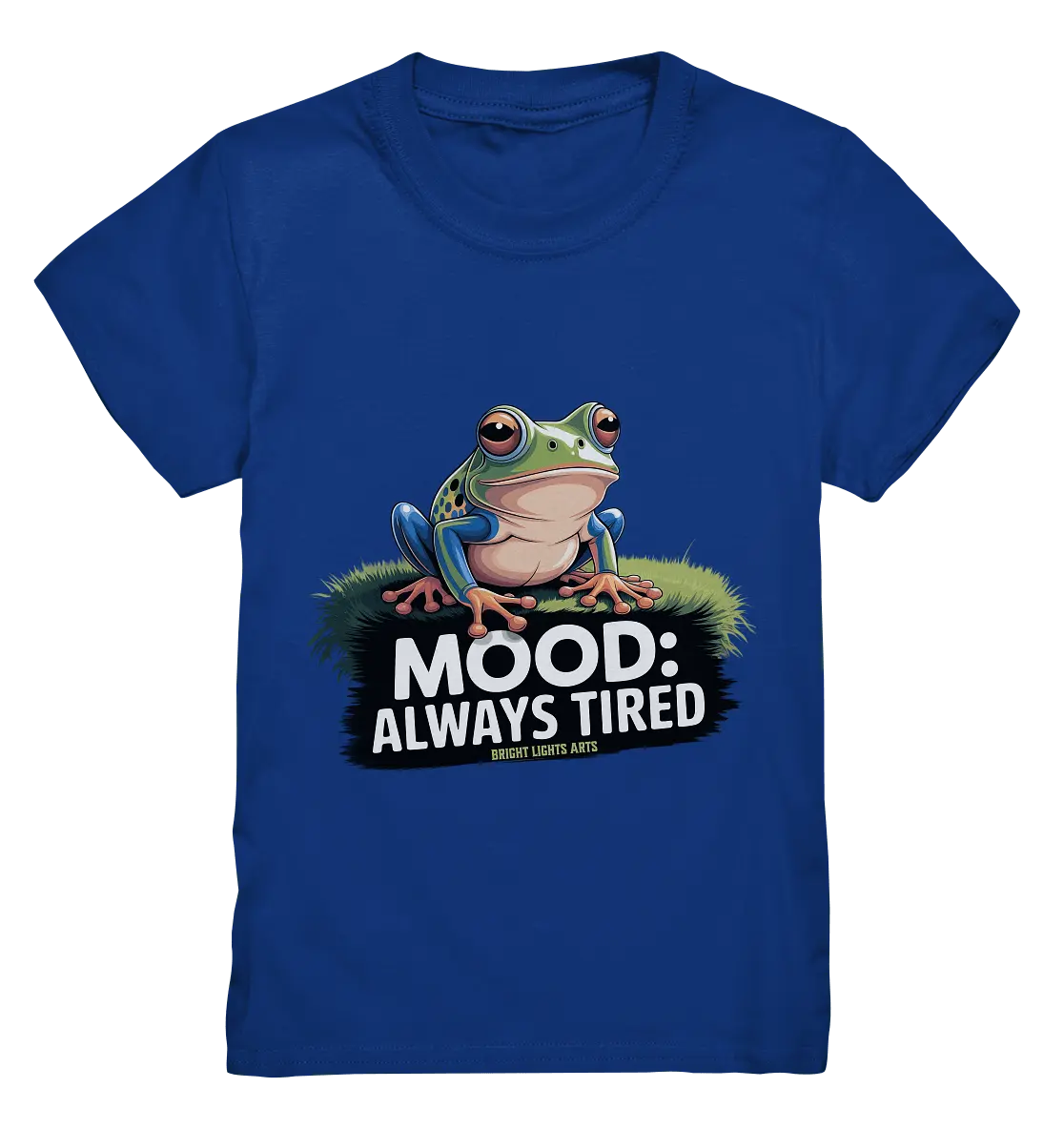 MOOD: ALWAYS TIRED – Charmanter Cartoon - Frosch - Kids Premium Shirt - Bright Lights Arts