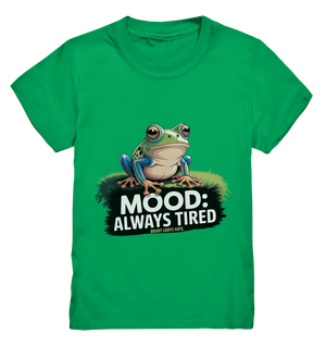 MOOD: ALWAYS TIRED – Charmanter Cartoon - Frosch - Kids Premium Shirt - Bright Lights Arts