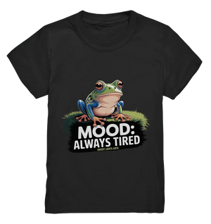 MOOD: ALWAYS TIRED – Charmanter Cartoon - Frosch - Kids Premium Shirt - Bright Lights Arts