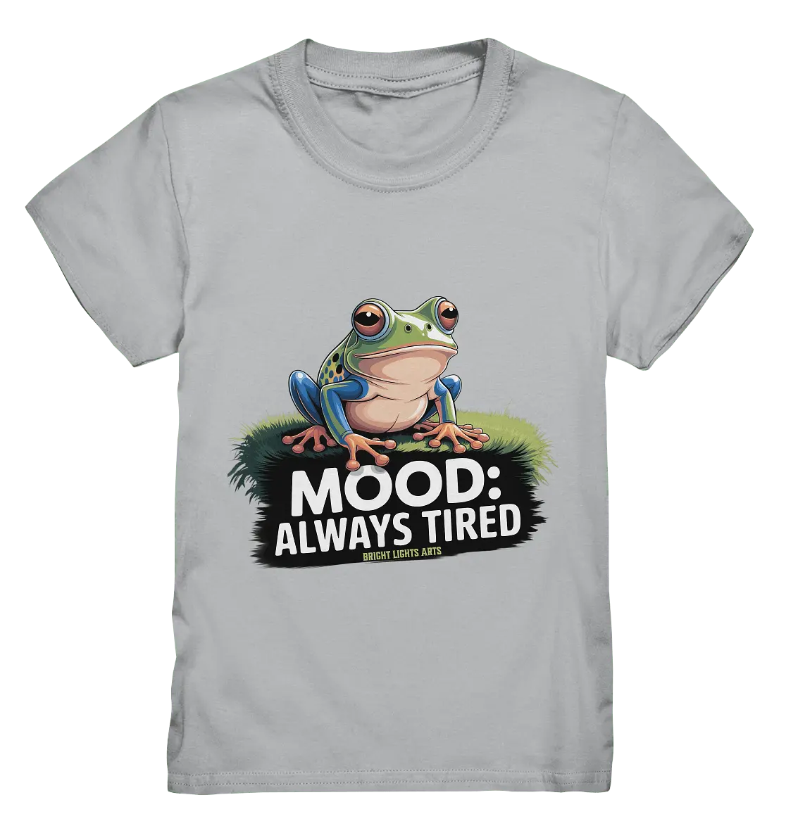 MOOD: ALWAYS TIRED – Charmanter Cartoon - Frosch - Kids Premium Shirt - Bright Lights Arts