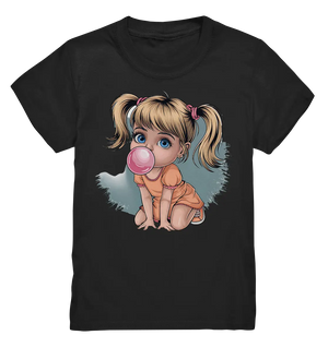 Mädchen mit großer Kaugummiblase - Kids Premium Shirt Bright Lights Arts