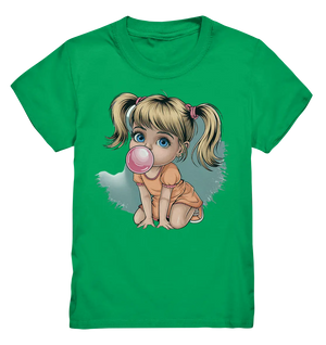 Mädchen mit großer Kaugummiblase - Kids Premium Shirt Bright Lights Arts