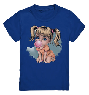 Mädchen mit großer Kaugummiblase - Kids Premium Shirt Bright Lights Arts