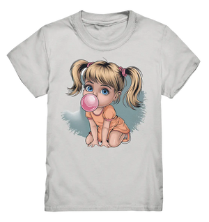 Mädchen mit großer Kaugummiblase - Kids Premium Shirt Bright Lights Arts
