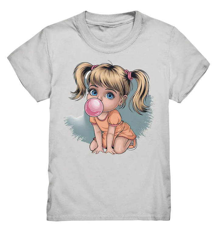 Mädchen mit großer Kaugummiblase - Kids Premium Shirt Bright Lights Arts