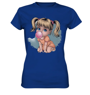 Mädchen mit großer Kaugummiblase - Ladies Premium Shirt Bright Lights Arts