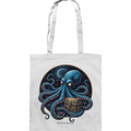 Majestätischer Tintenfisch – Hüter der Schatzkiste - Baumwolltasche Bright Lights Arts