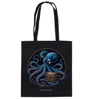 Majestätischer Tintenfisch – Hüter der Schatzkiste - Baumwolltasche Bright Lights Arts