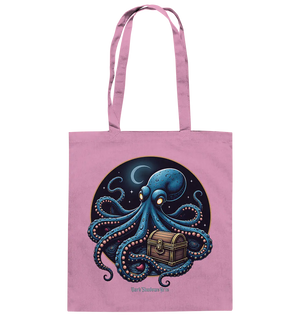 Majestätischer Tintenfisch – Hüter der Schatzkiste - Baumwolltasche Bright Lights Arts