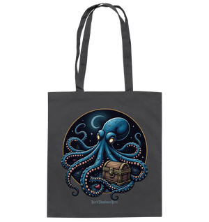 Majestätischer Tintenfisch – Hüter der Schatzkiste - Baumwolltasche Bright Lights Arts