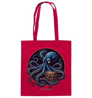 Majestätischer Tintenfisch – Hüter der Schatzkiste - Baumwolltasche Bright Lights Arts