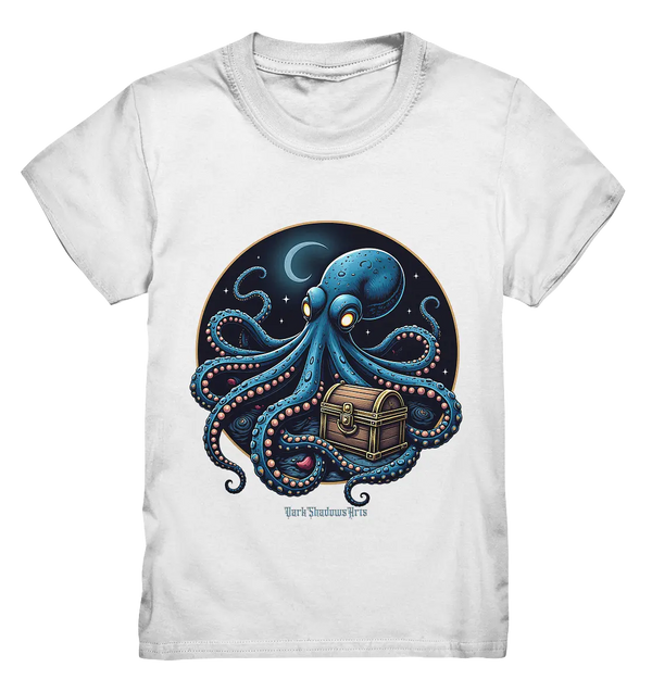 Majestätischer Tintenfisch – Hüter der Schatzkiste - Kids Premium Shirt Bright Lights Arts