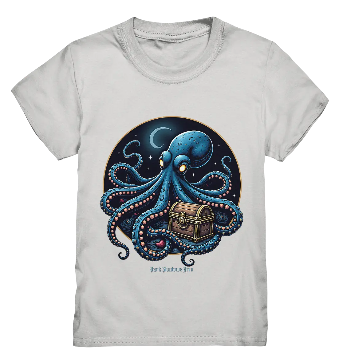 Majestätischer Tintenfisch – Hüter der Schatzkiste - Kids Premium Shirt Bright Lights Arts
