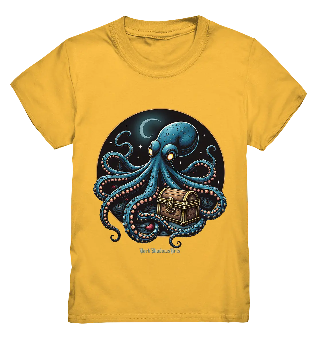 Majestätischer Tintenfisch – Hüter der Schatzkiste - Kids Premium Shirt Bright Lights Arts