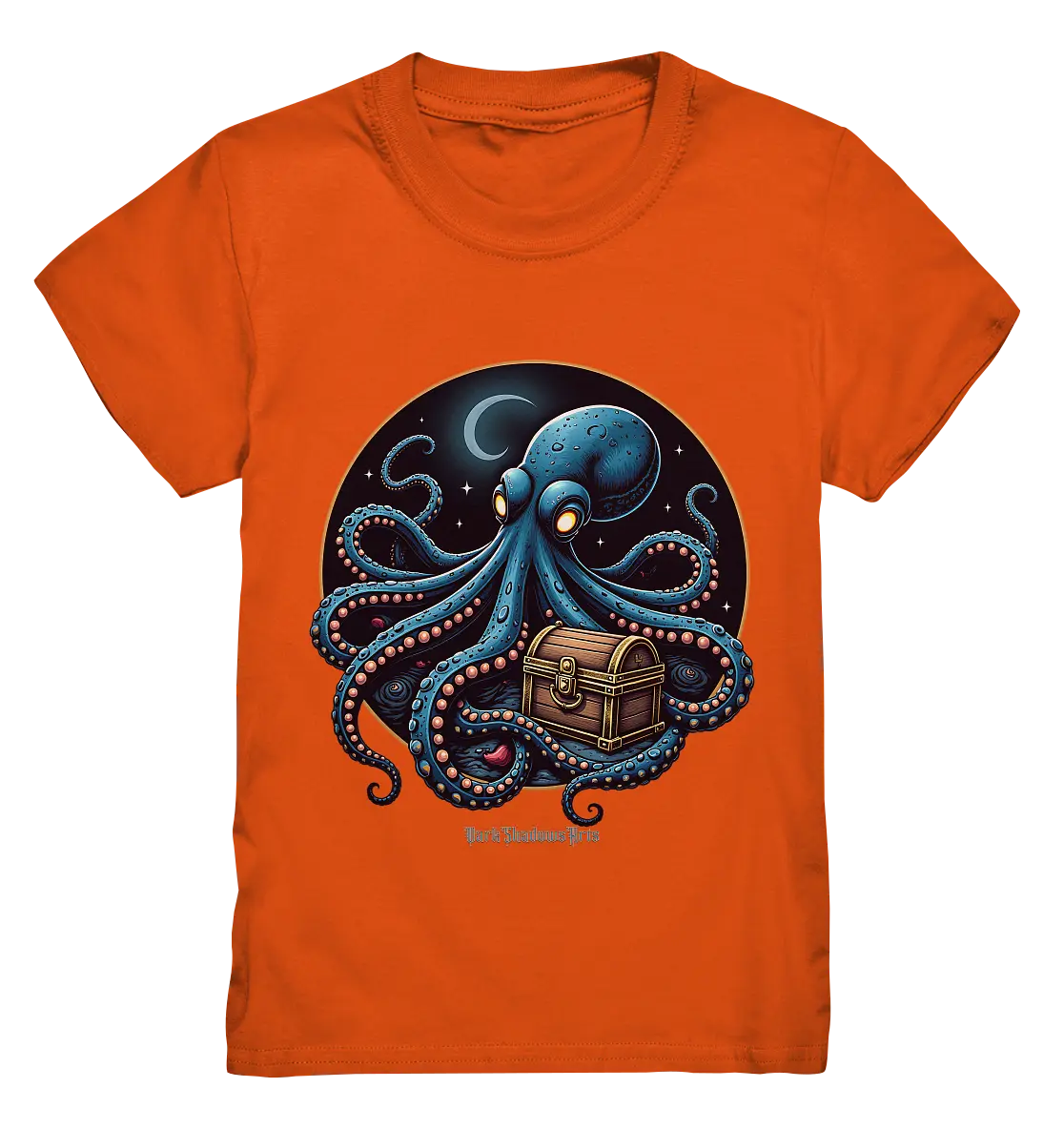 Majestätischer Tintenfisch – Hüter der Schatzkiste - Kids Premium Shirt Bright Lights Arts