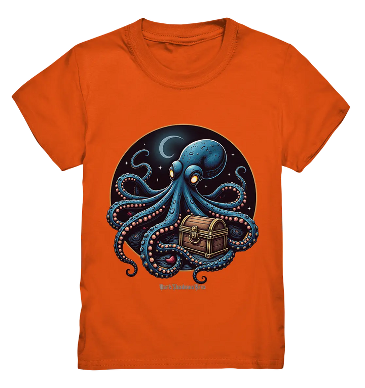 Majestätischer Tintenfisch – Hüter der Schatzkiste - Kids Premium Shirt Bright Lights Arts