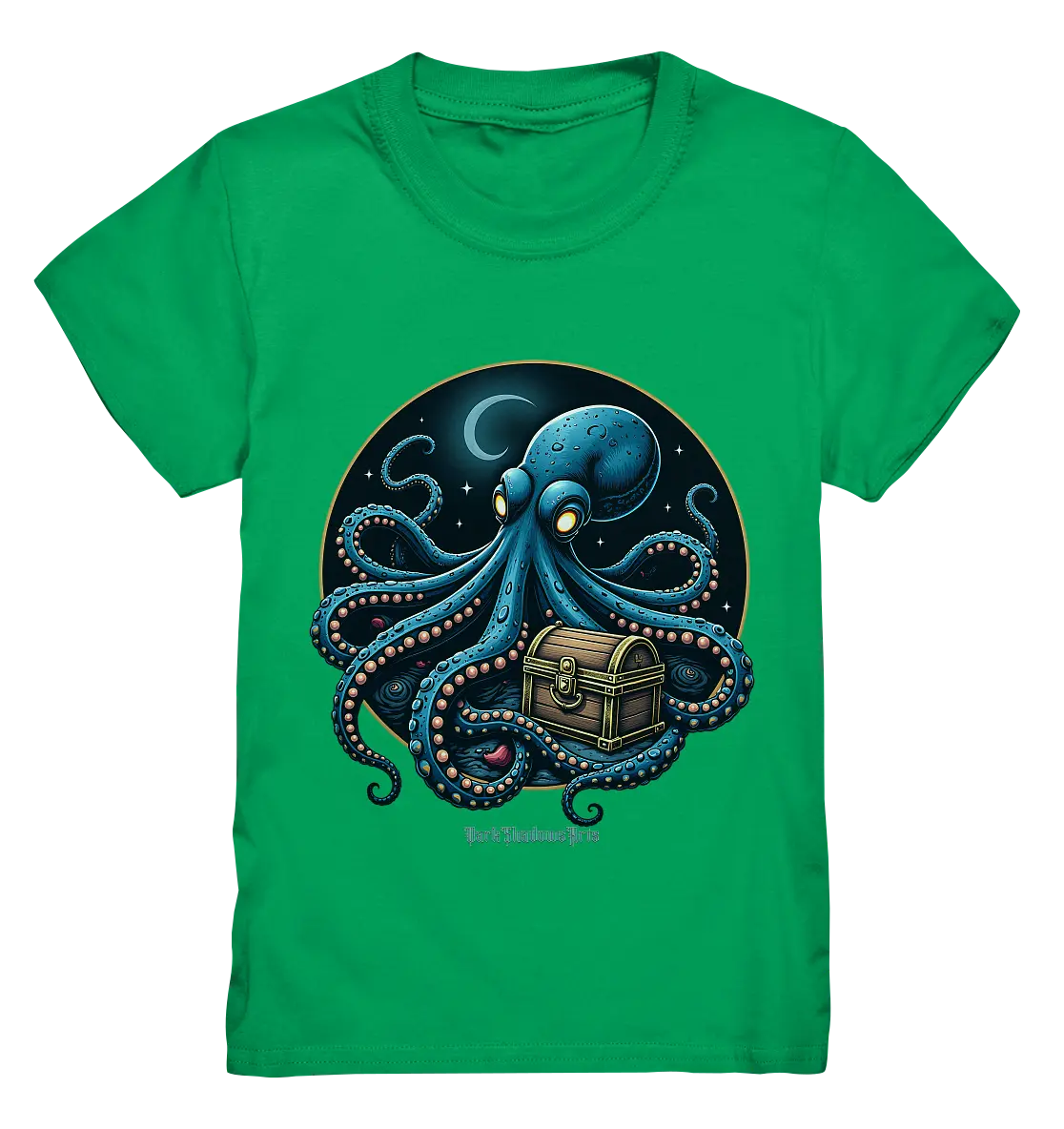 Majestätischer Tintenfisch – Hüter der Schatzkiste - Kids Premium Shirt Bright Lights Arts