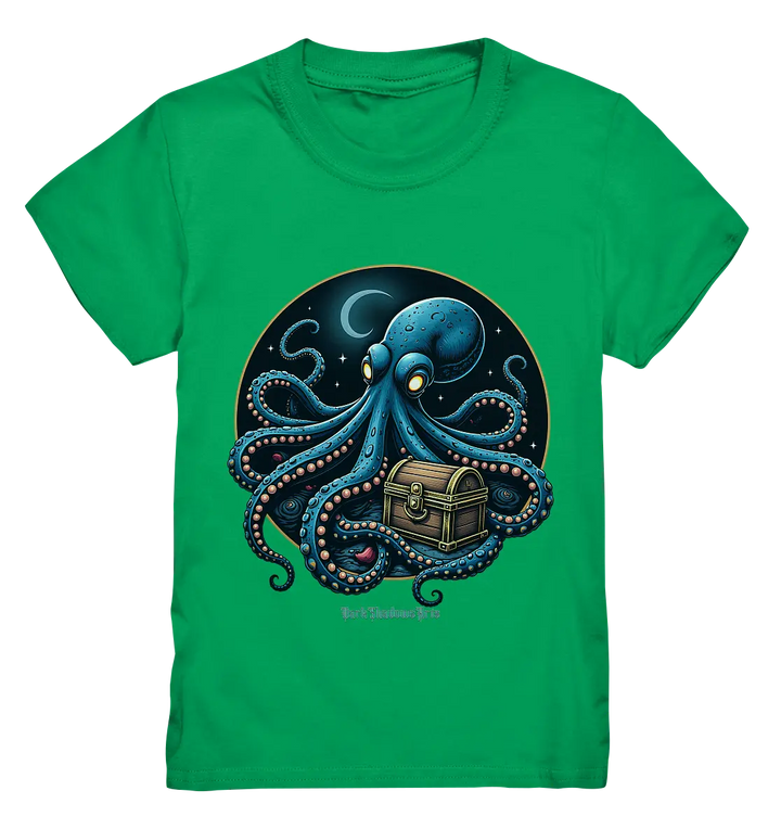 Majestätischer Tintenfisch – Hüter der Schatzkiste - Kids Premium Shirt Bright Lights Arts