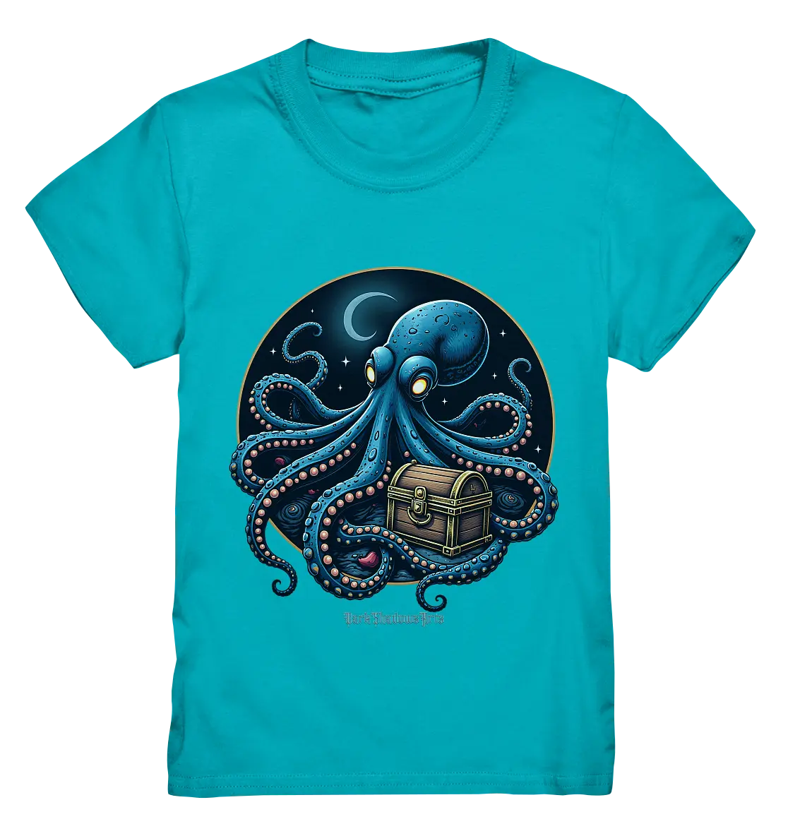 Majestätischer Tintenfisch – Hüter der Schatzkiste - Kids Premium Shirt Bright Lights Arts