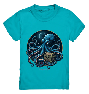 Majestätischer Tintenfisch – Hüter der Schatzkiste - Kids Premium Shirt Bright Lights Arts