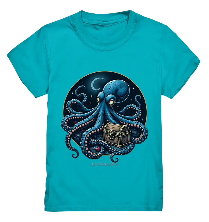 Majestätischer Tintenfisch – Hüter der Schatzkiste - Kids Premium Shirt Bright Lights Arts