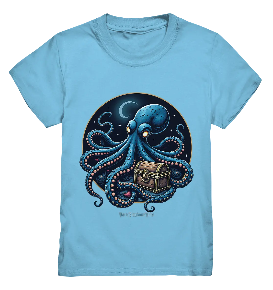 Majestätischer Tintenfisch – Hüter der Schatzkiste - Kids Premium Shirt Bright Lights Arts