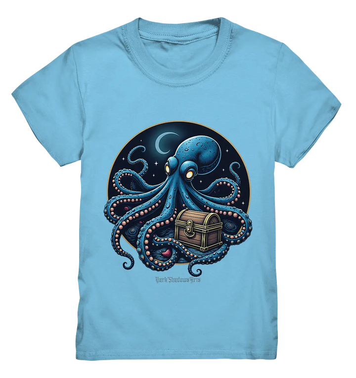 Majestätischer Tintenfisch – Hüter der Schatzkiste - Kids Premium Shirt Bright Lights Arts