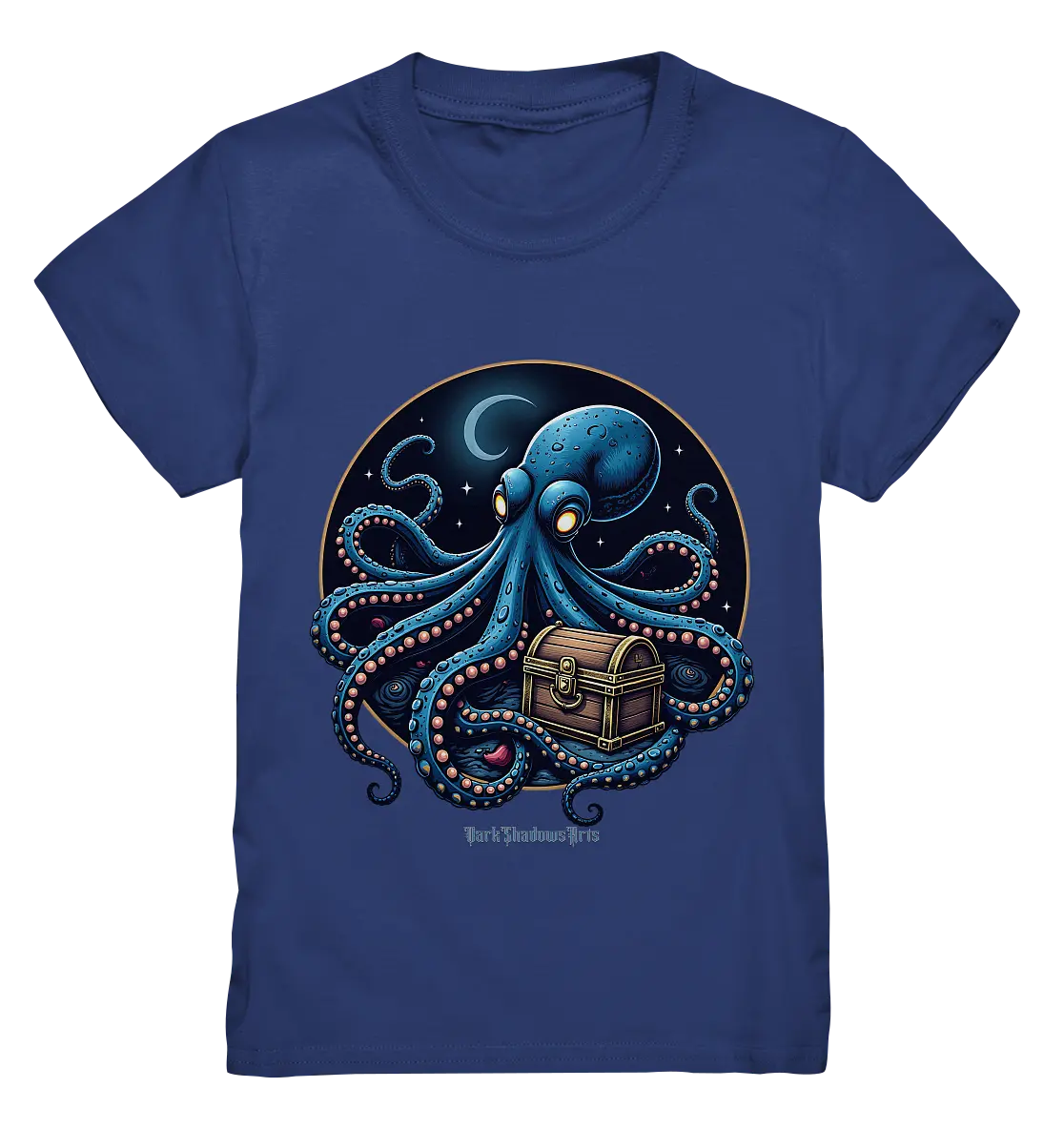 Majestätischer Tintenfisch – Hüter der Schatzkiste - Kids Premium Shirt Bright Lights Arts