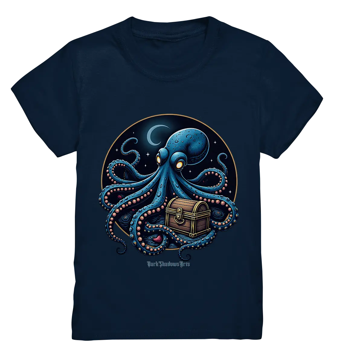 Majestätischer Tintenfisch – Hüter der Schatzkiste - Kids Premium Shirt Bright Lights Arts