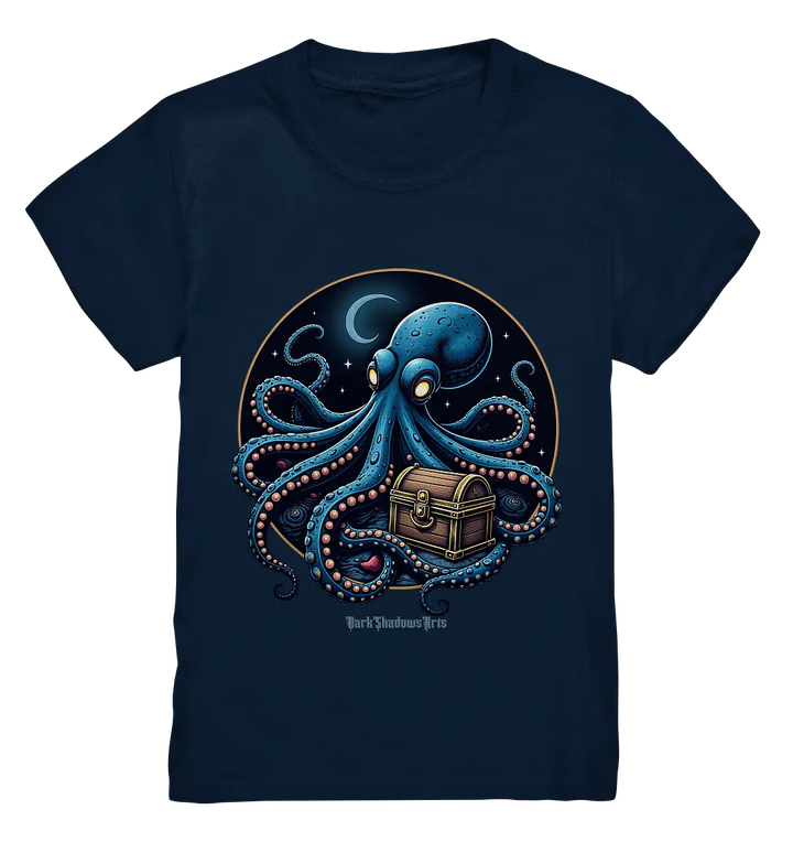 Majestätischer Tintenfisch – Hüter der Schatzkiste - Kids Premium Shirt Bright Lights Arts