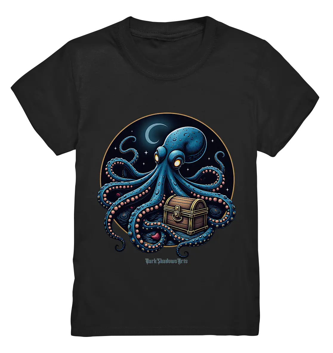 Majestätischer Tintenfisch – Hüter der Schatzkiste - Kids Premium Shirt Bright Lights Arts