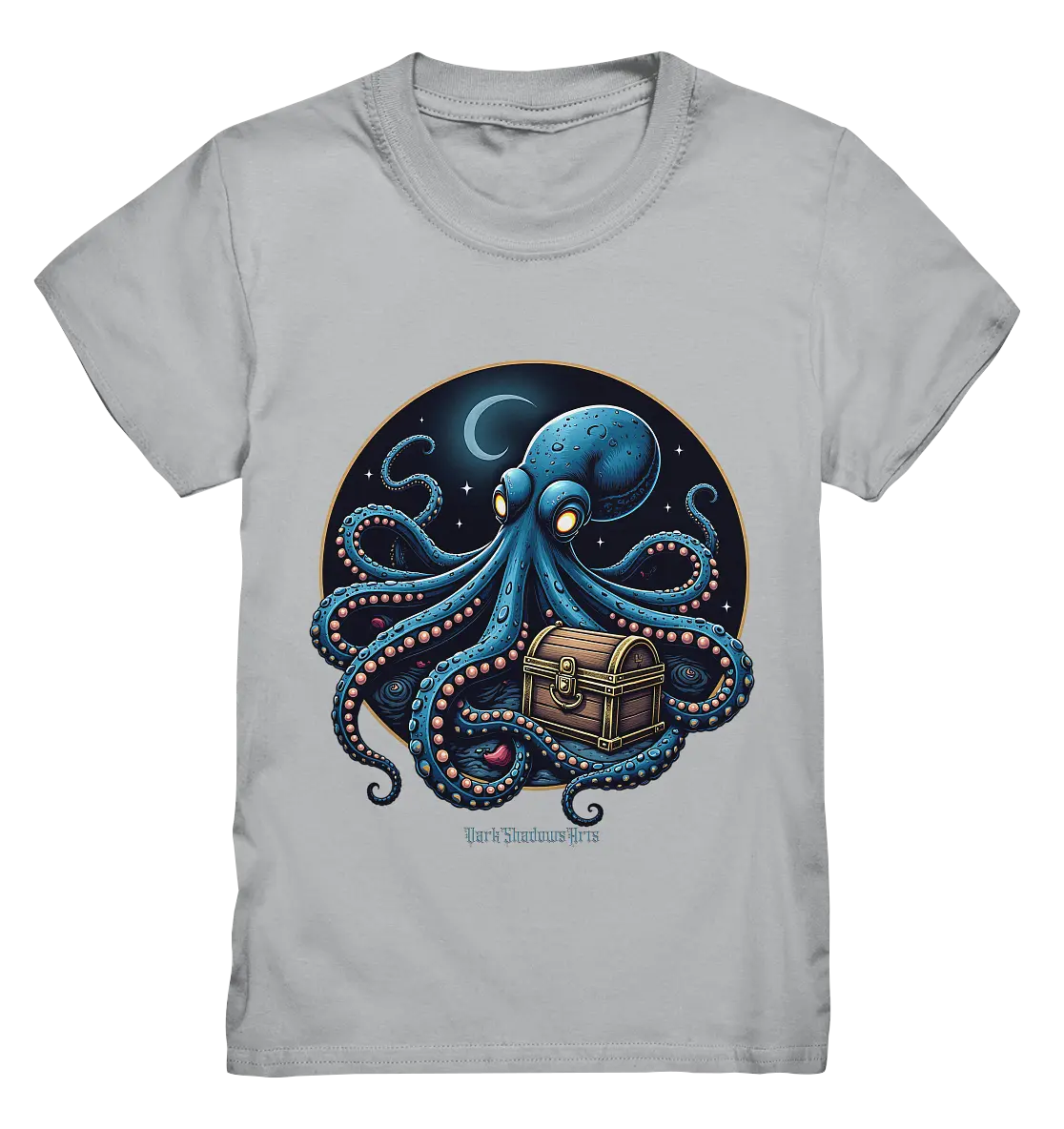 Majestätischer Tintenfisch – Hüter der Schatzkiste - Kids Premium Shirt Bright Lights Arts