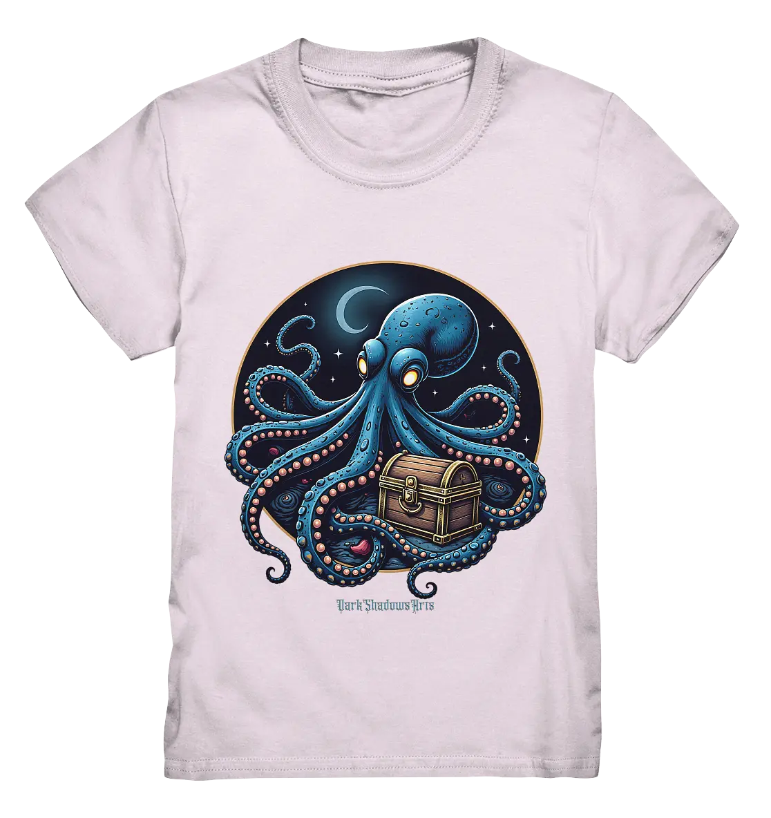 Majestätischer Tintenfisch – Hüter der Schatzkiste - Kids Premium Shirt Bright Lights Arts