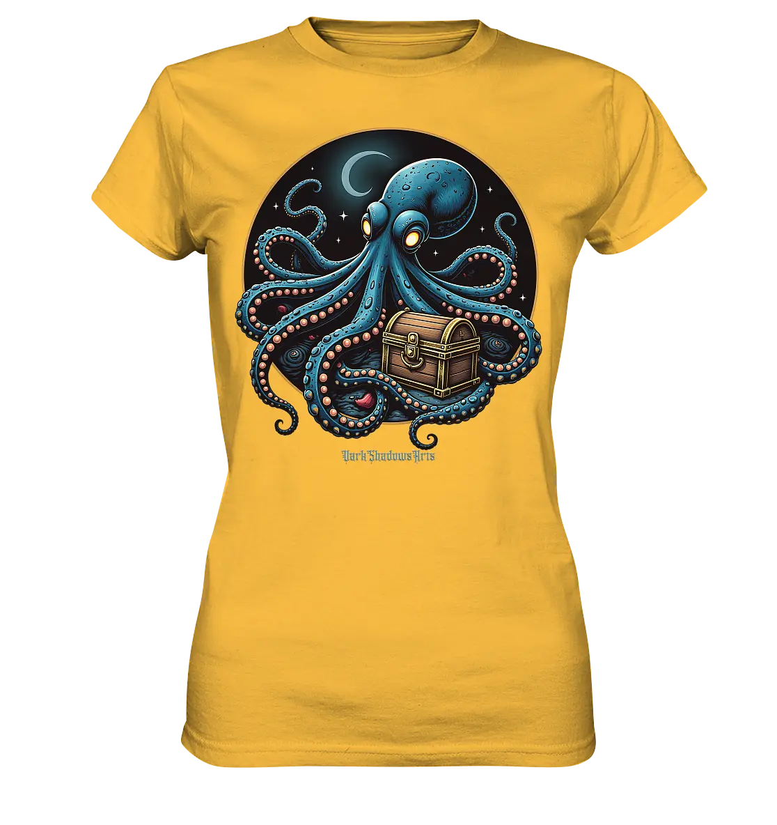Majestätischer Tintenfisch – Hüter der Schatzkiste - Ladies Premium Shirt Bright Lights Arts