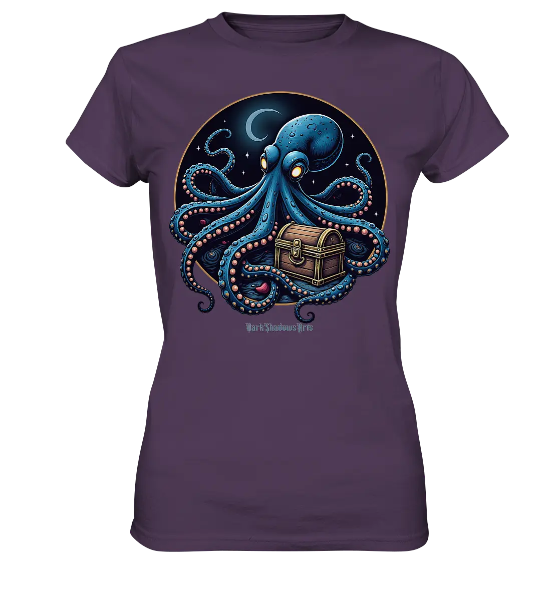 Majestätischer Tintenfisch – Hüter der Schatzkiste - Ladies Premium Shirt Bright Lights Arts