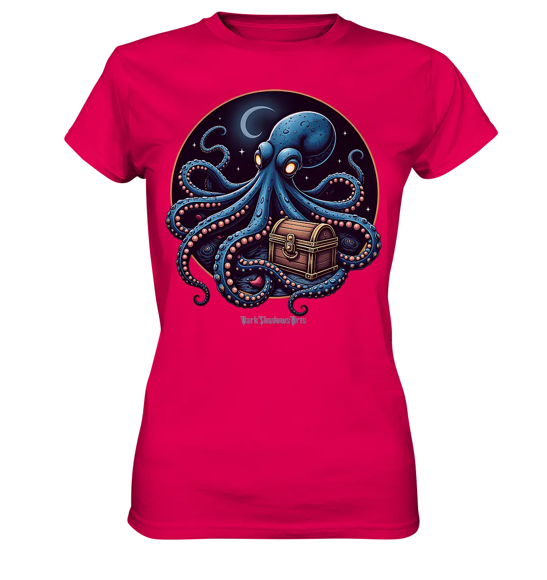 Majestätischer Tintenfisch – Hüter der Schatzkiste - Ladies Premium Shirt Bright Lights Arts