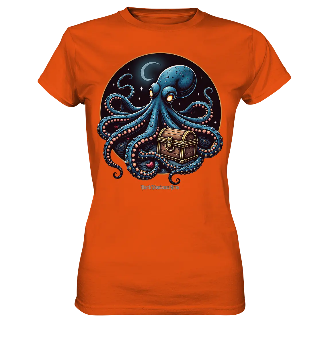 Majestätischer Tintenfisch – Hüter der Schatzkiste - Ladies Premium Shirt Bright Lights Arts