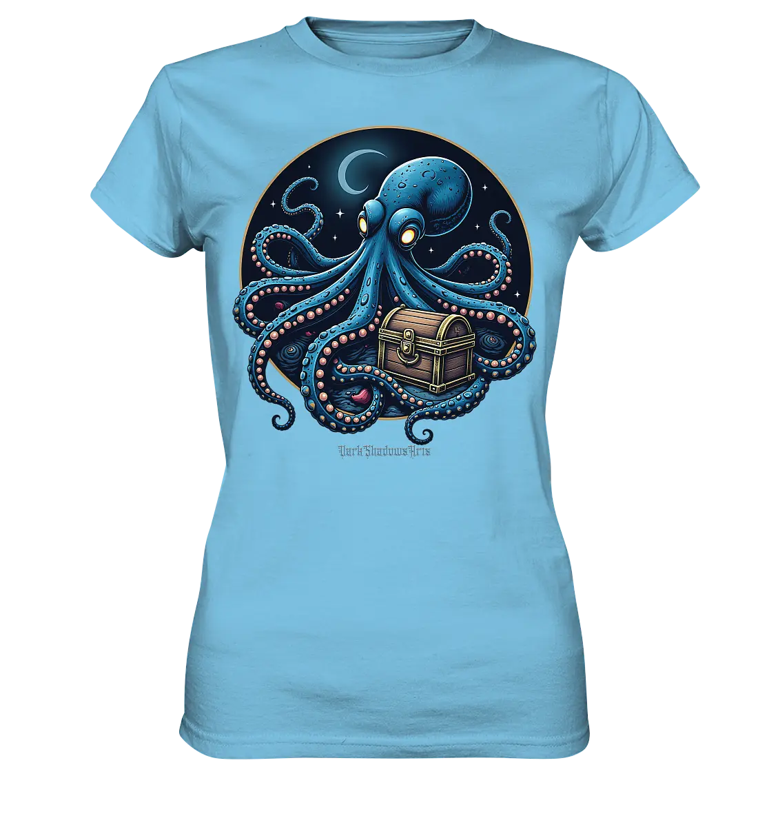 Majestätischer Tintenfisch – Hüter der Schatzkiste - Ladies Premium Shirt Bright Lights Arts
