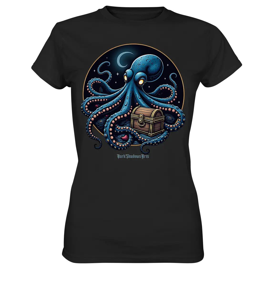 Majestätischer Tintenfisch – Hüter der Schatzkiste - Ladies Premium Shirt Bright Lights Arts
